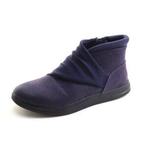 Cloudsteppers By Clark's Navy Breeze Dusk Booties Ankle Boots Zip Up Shoes 6